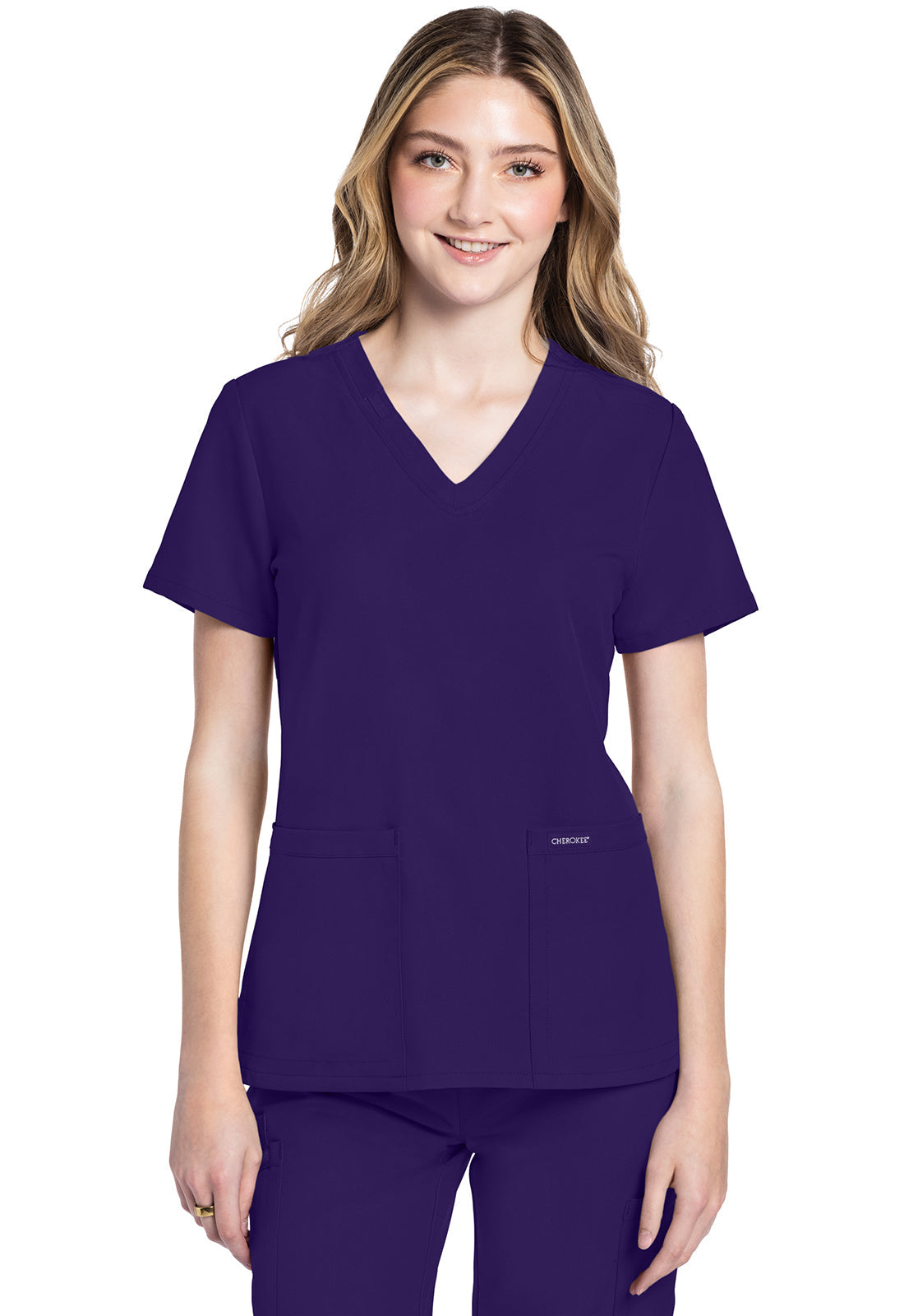 Women's V-Neck Top - Grape